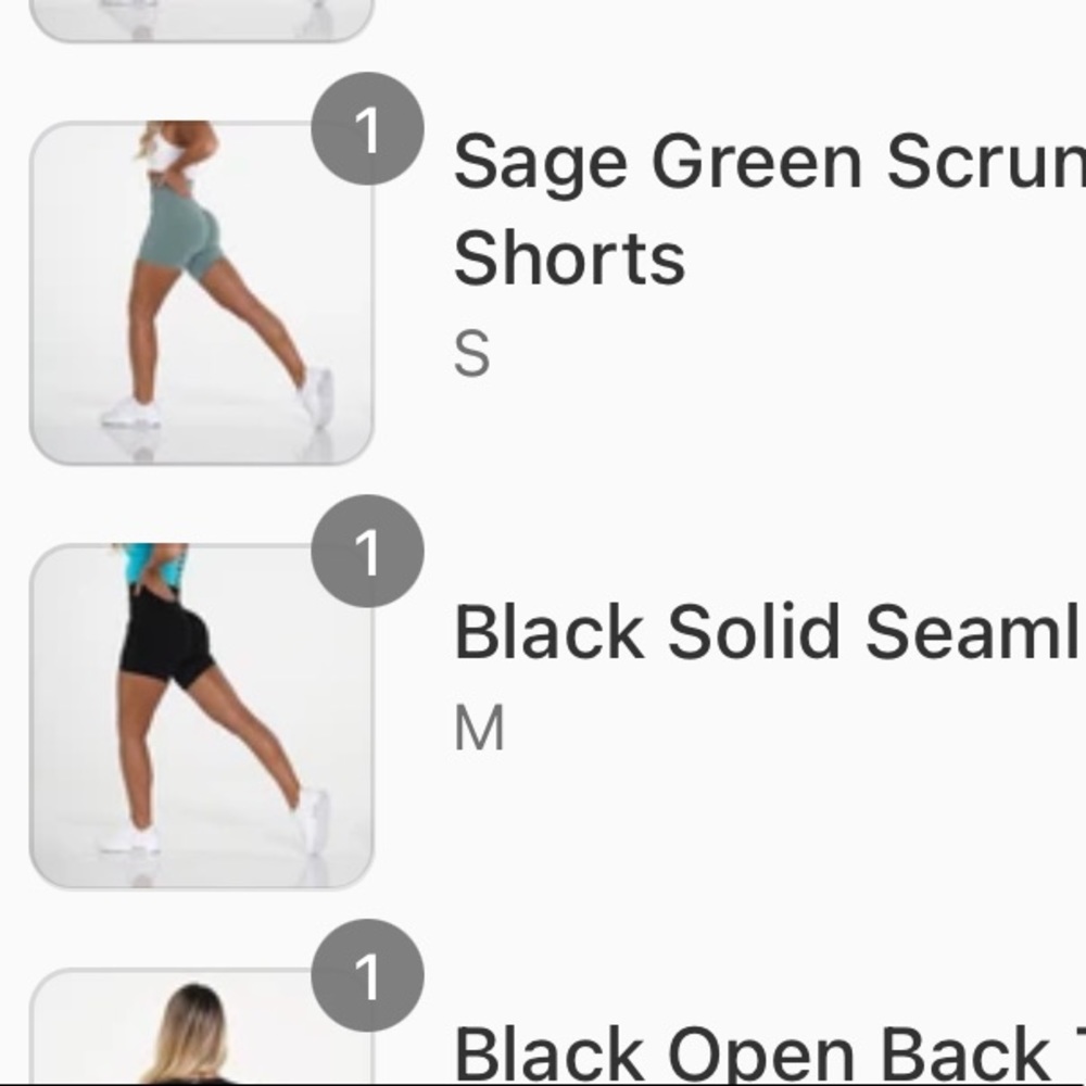 Black solid seamless pro shorts